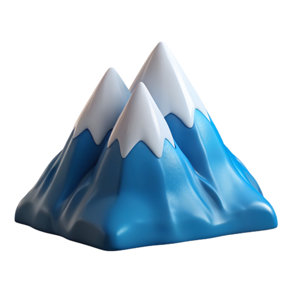 impressive traditional Mountain Ridgeline Against Clear Blue Sky Cutout Element png