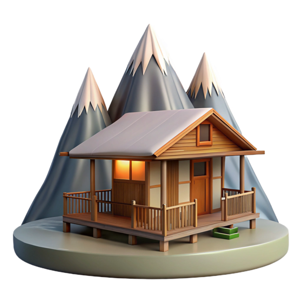 dramatic minimalist Mountain Sundowner Lodge Cutout Majestic Peak View genuine png
