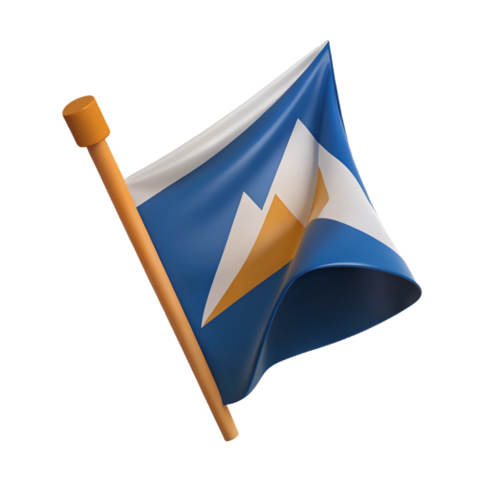 serene contemporary Mountain Zephyr Zone Flag Isolated Element exclusive png