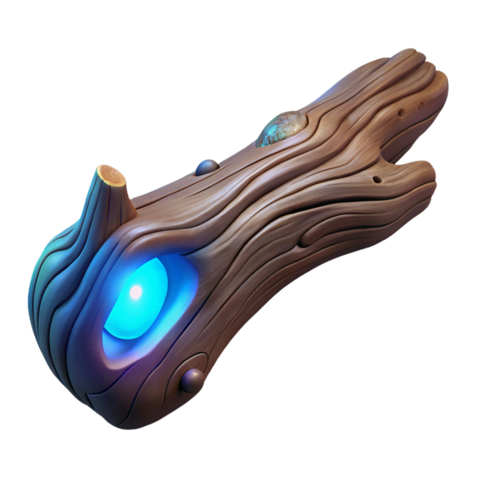 impressive traditional Mysterious Glowing Driftwood Cutout Element high resolution png