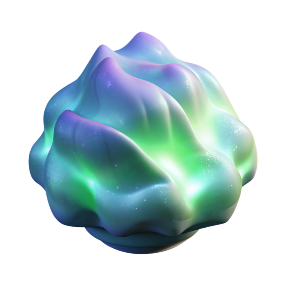 stunning abstract Mystical Aurora Transparent Background Soft Focus Effect professional png
