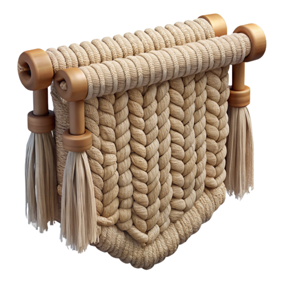 stunning traditional Natural Fiber Tapestry Cutout with Soft Lighting high resolution png