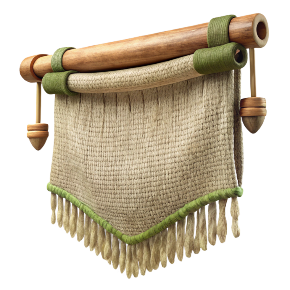 impressive creative Natural Fiber Terraverde Tapestry Cutout Isolated authentic png