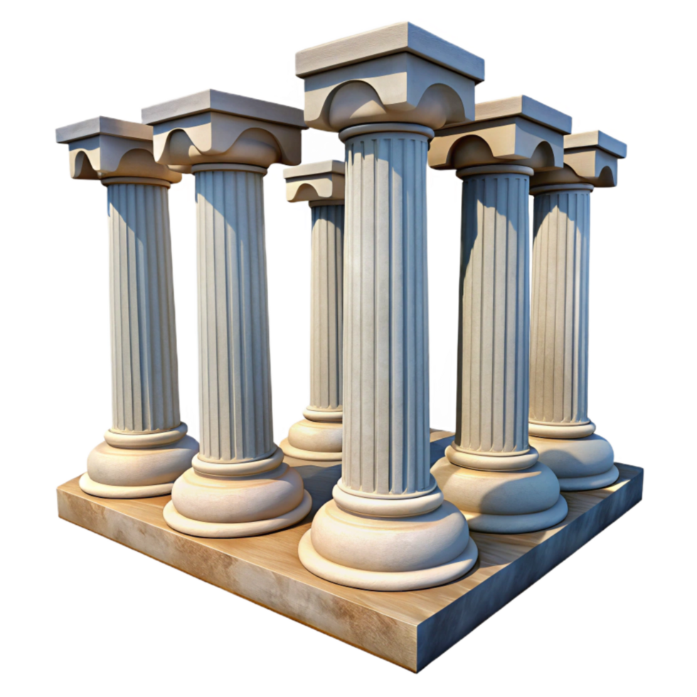 dramatic modern Nave Columns Cutout Grand Scale Perspective Isolated high quality png