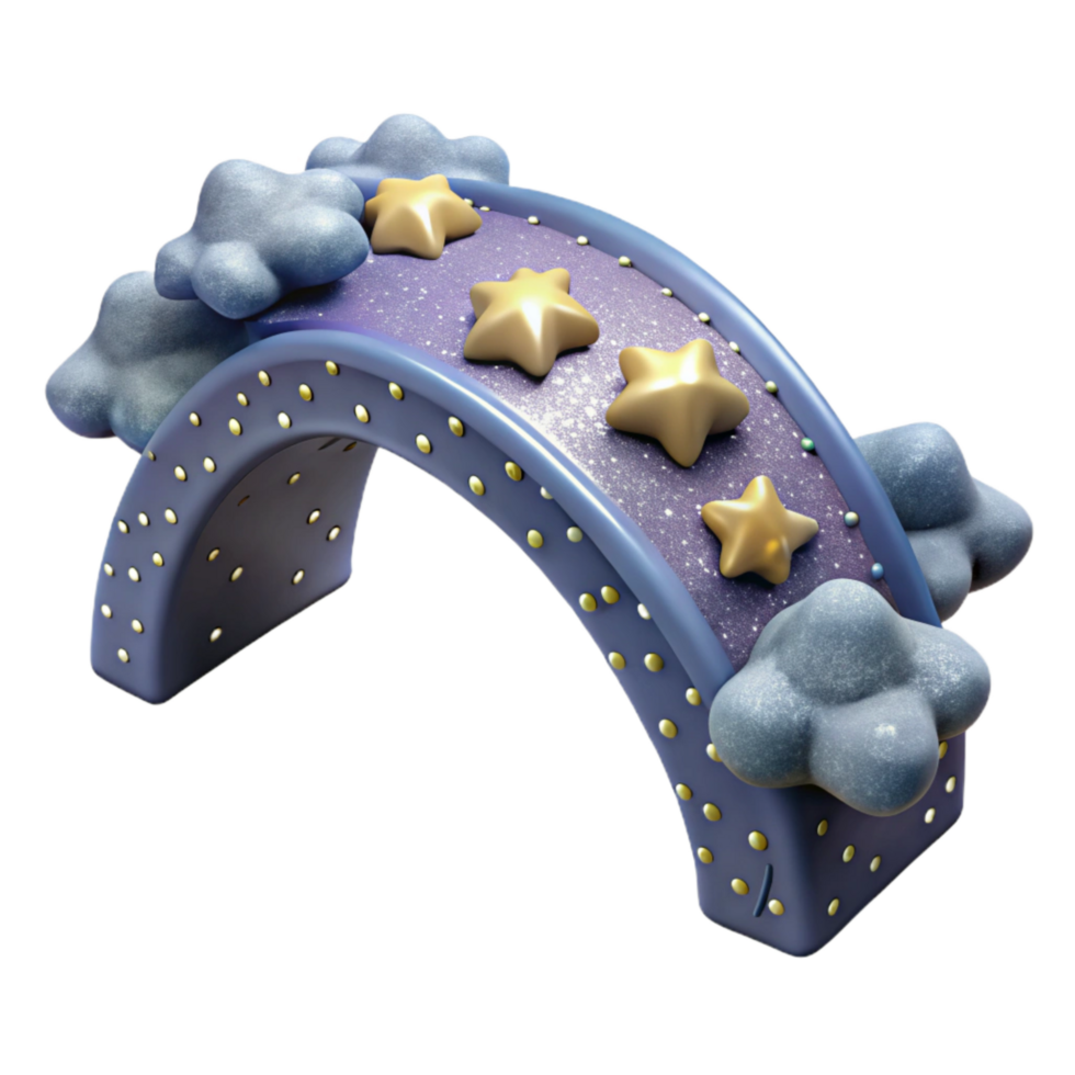 dramatic minimalist Nebula Bridge Cutout Spanning Star Clusters Front View exclusive png