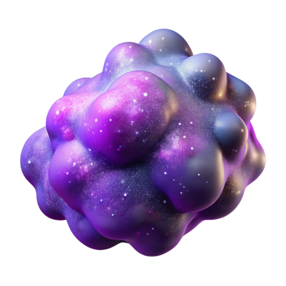 impressive abstract Nebula Cloud Formation Isolated with Purple Hues premium png