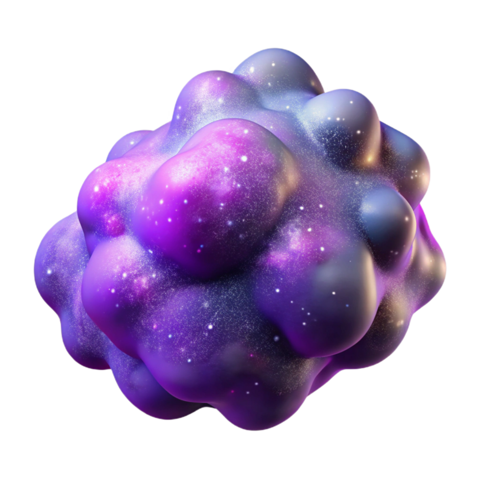 vibrant minimalist Nebula Cloud Formation Isolated with Purple Hues genuine png