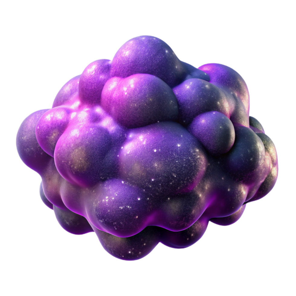 vibrant traditional Nebula Cloud Formation Isolated with Purple Hues professional png