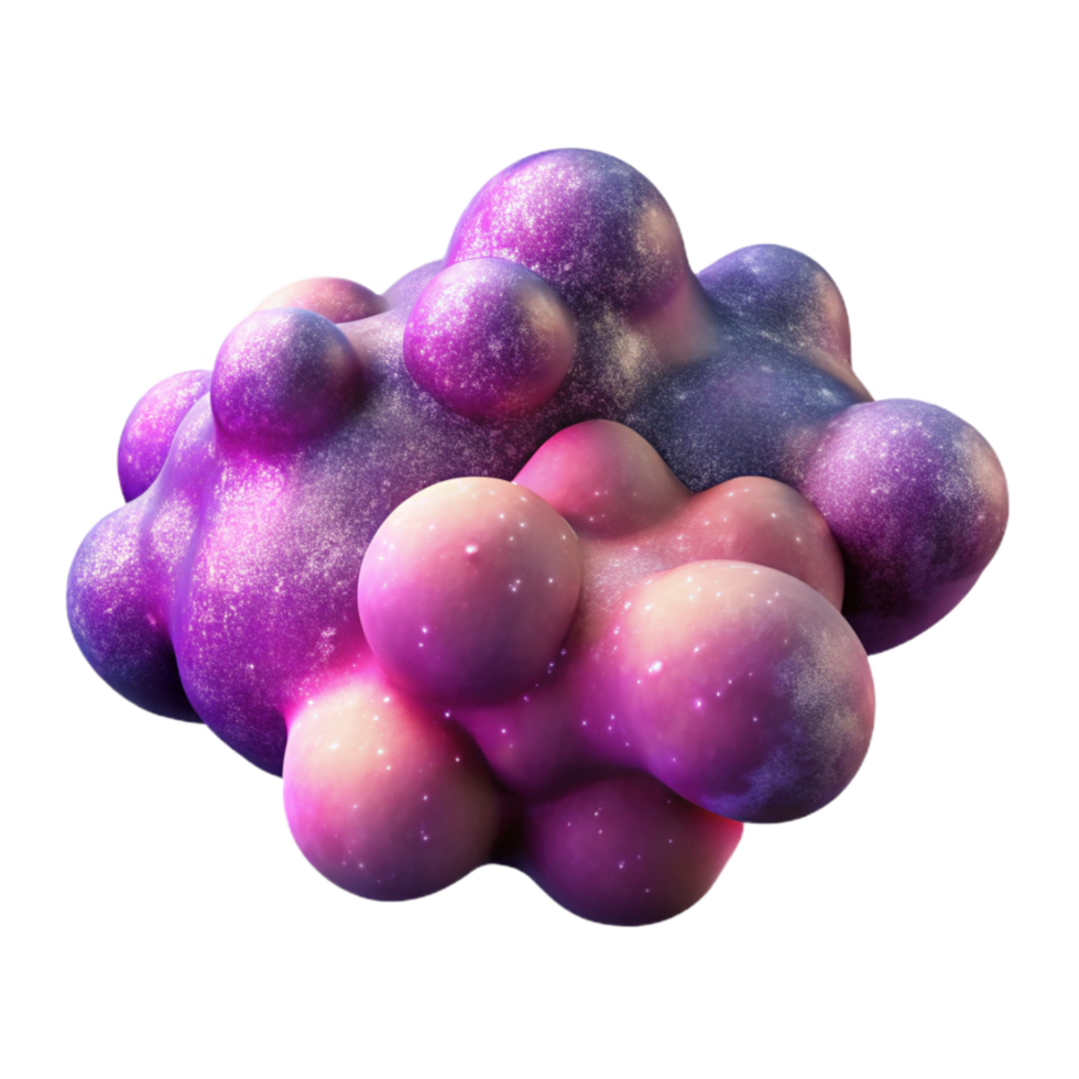 vibrant minimalist Nebula Clouds Cutout with Vibrant Colors Isolated png