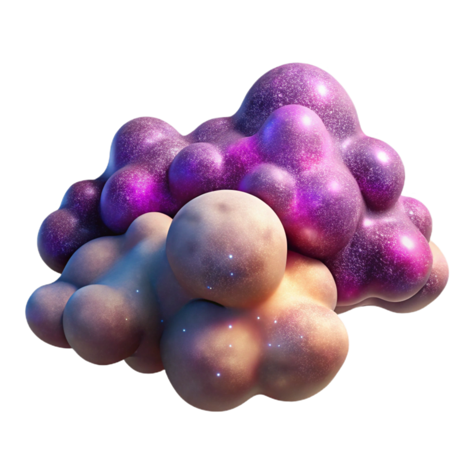 magnificent classic Nebula Clouds Cutout with Vibrant Colors Isolated original png