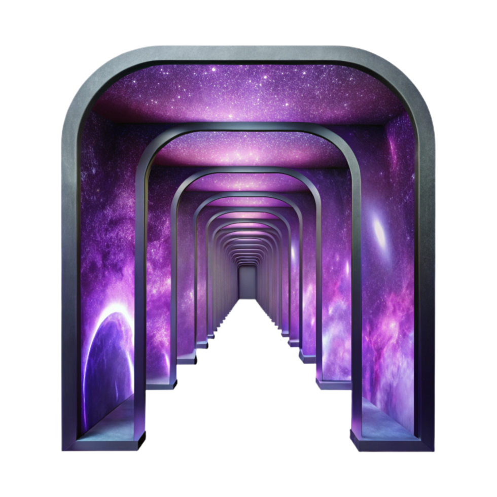 stunning modern Nebula Corridor Transparent Purple Haze Lighting exclusive png