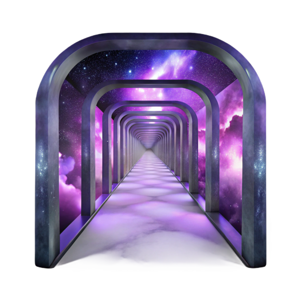 elegant rustic Nebula Corridor Transparent Purple Haze Lighting high quality png