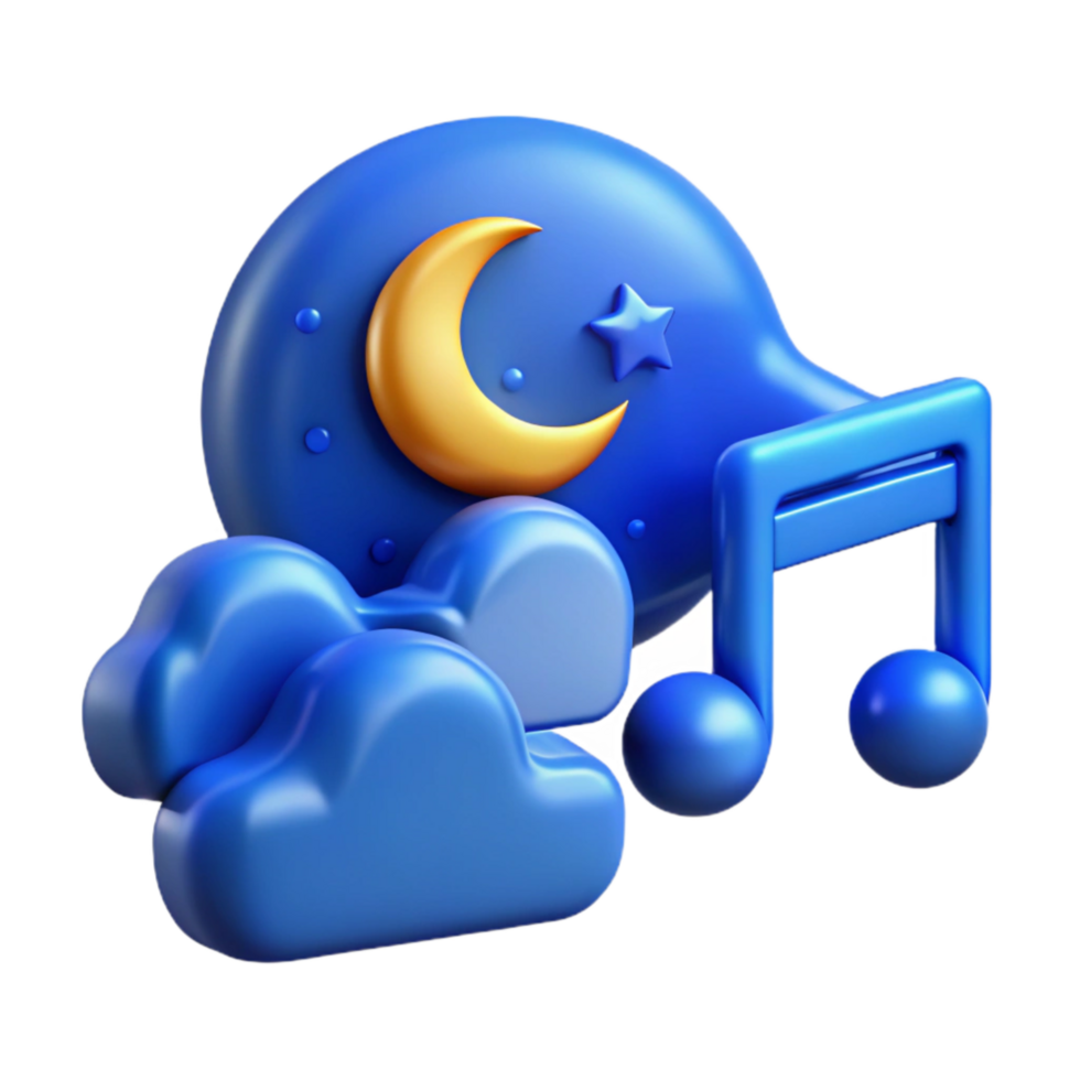 dramatic abstract Night Music Group Cutout Vibrant Blue Tones png