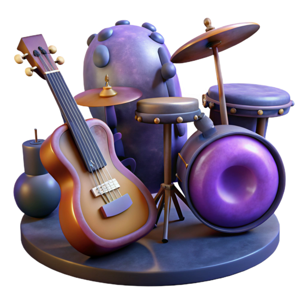 beautiful rustic Night Music Ensemble Transparent Background with Backlighting detailed png