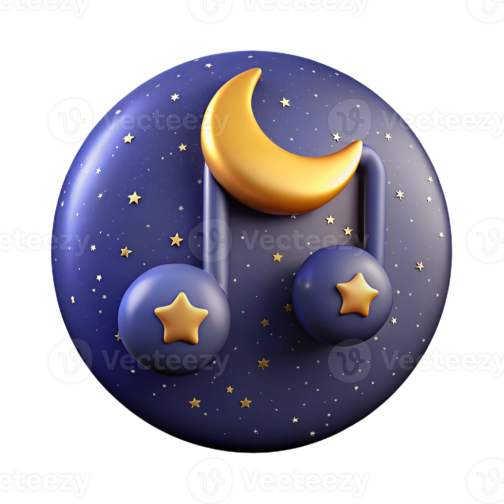 extraordinary vintage Night Music Silhouette Cutout with Starry Background premium png