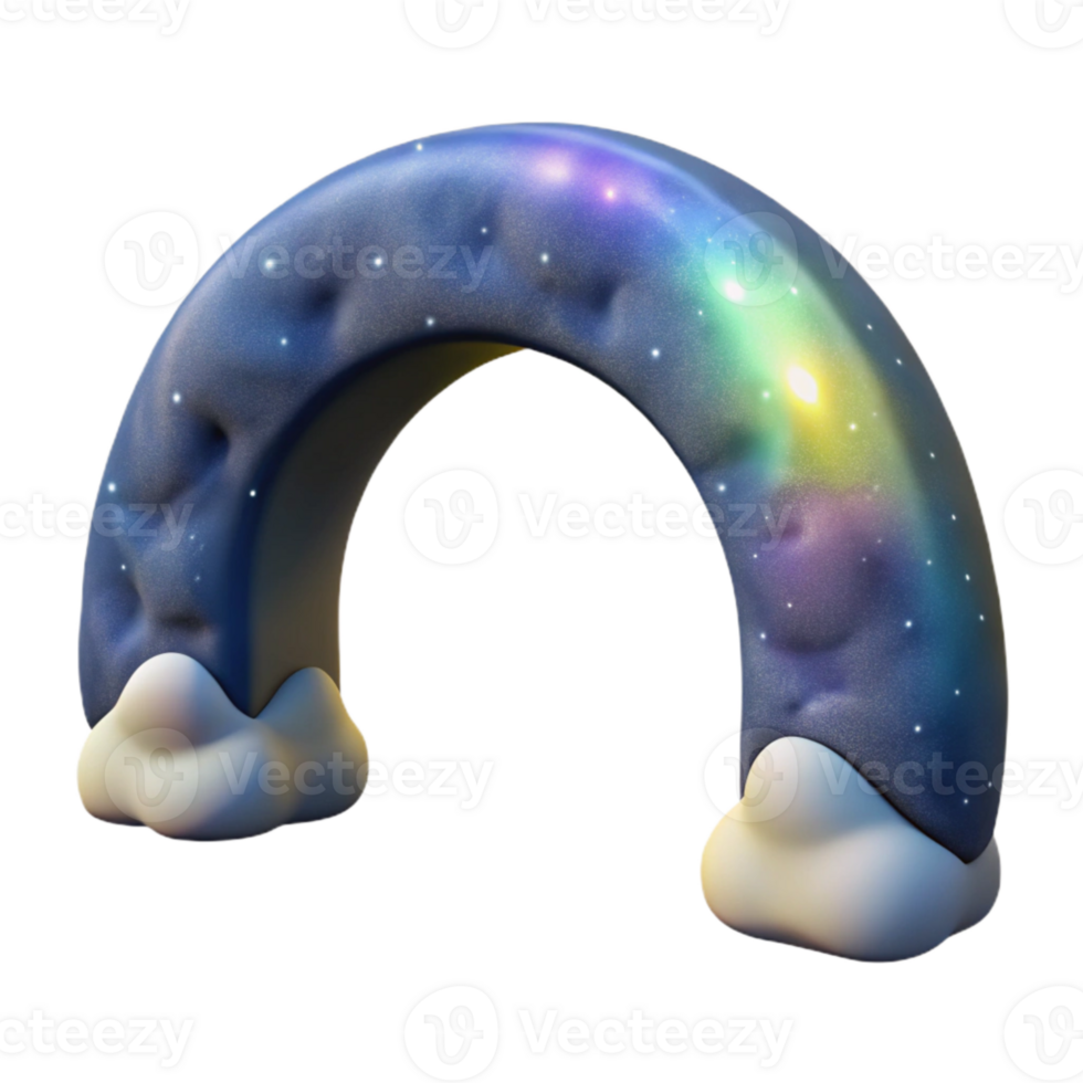 magnificent minimalist Night Sky Auroral Arch Cutout Transparent Background authentic png