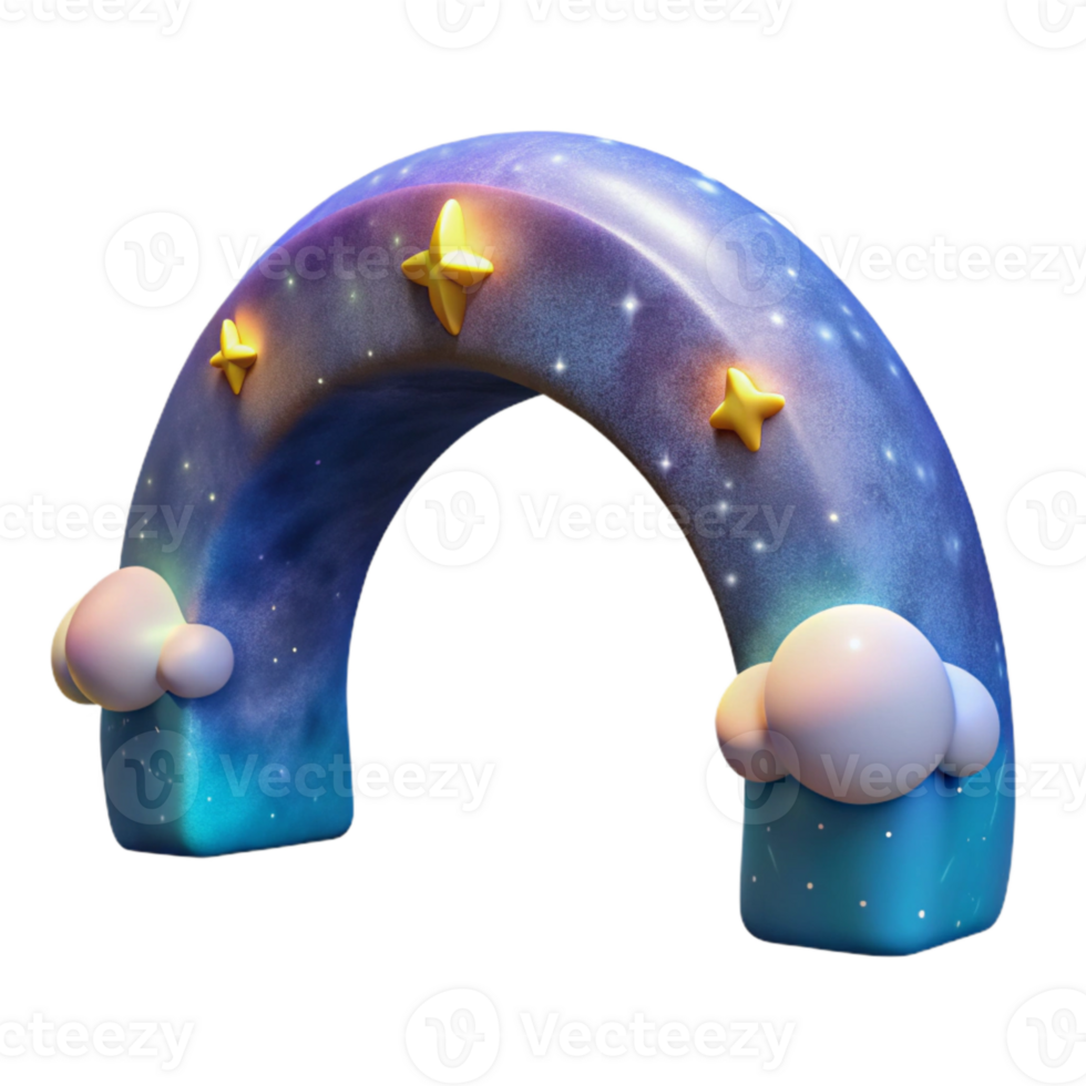 magnificent classic Night Sky Auroral Arch Cutout Transparent Background high resolution png