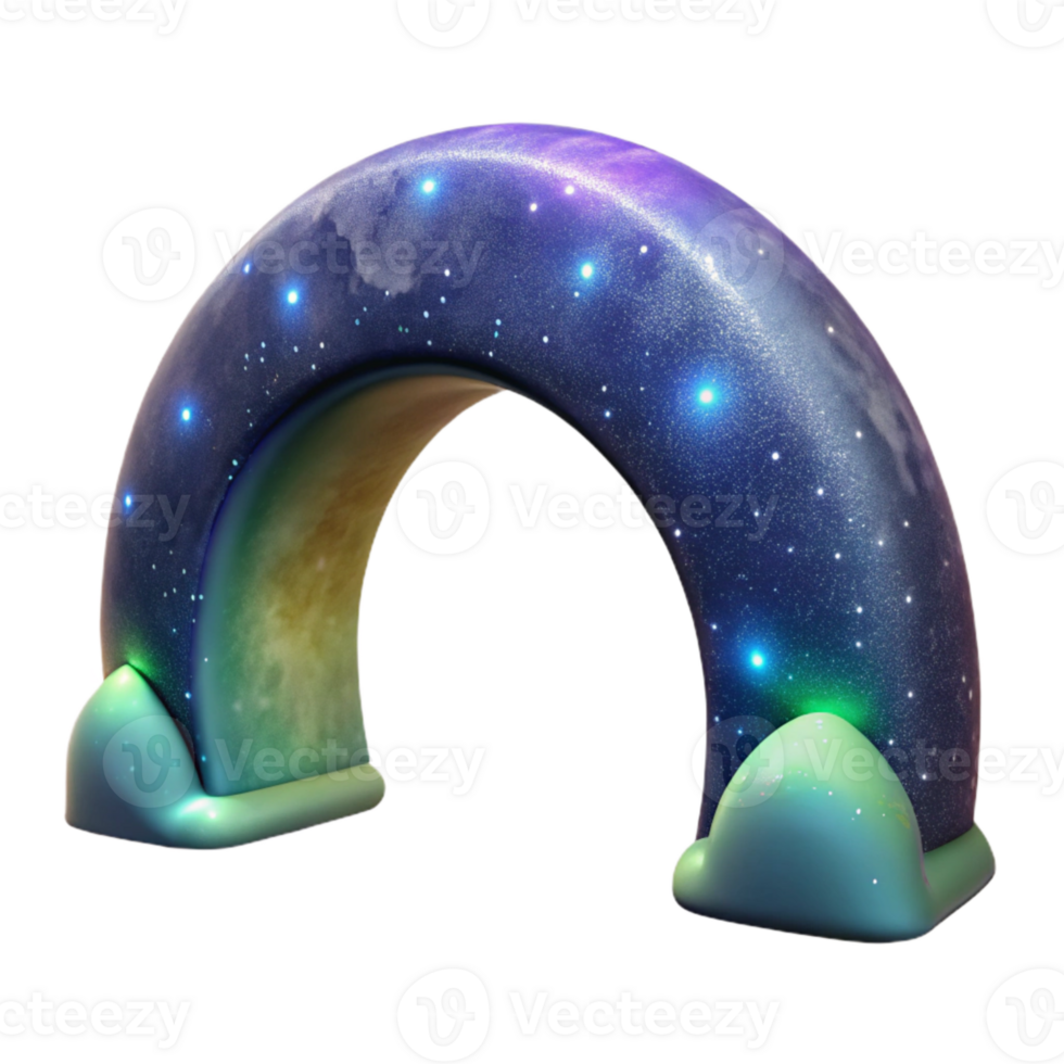wonderful classic Night Sky Auroral Arch Cutout Transparent Background png