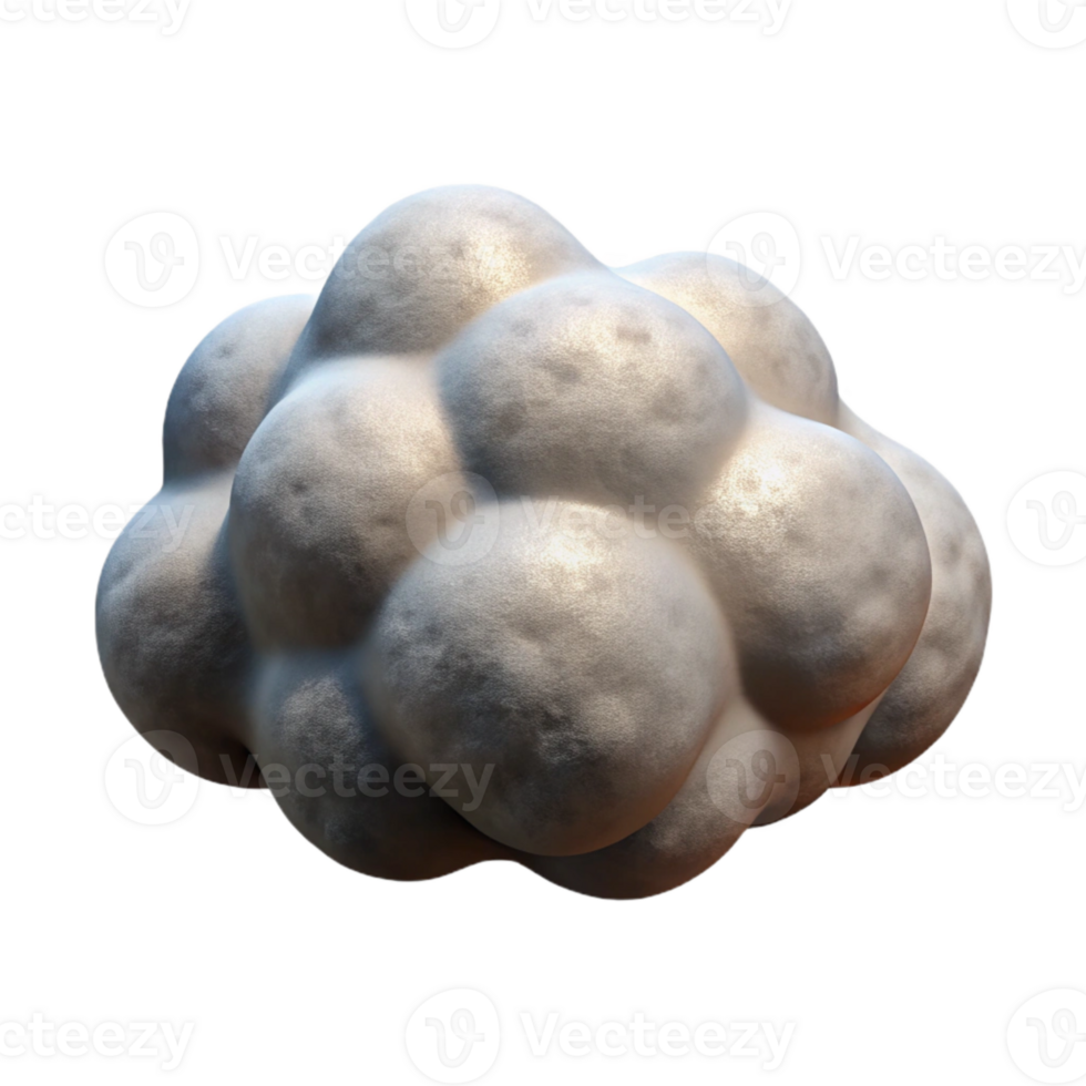beautiful rustic Nimbus Cloud Cutout with Detailed Texture and Lighting png