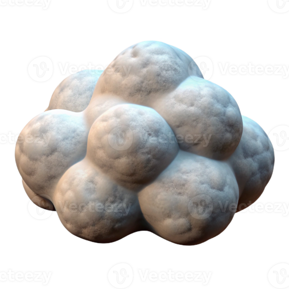 extraordinary vintage Nimbus Cloud Cutout with Detailed Texture and Lighting original png