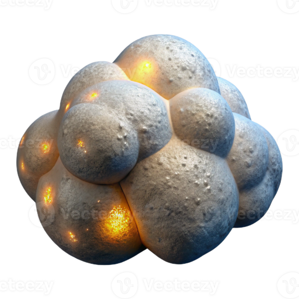 impressive vintage Nimbus Cloud Cutout with Detailed Texture and Lighting authentic png