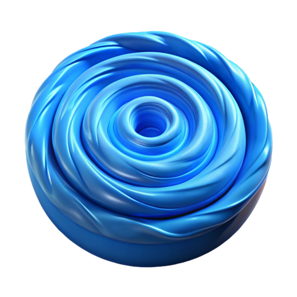 elegant abstract Ocean Current Isolated Dynamic Blue Whirlpool Cutout png