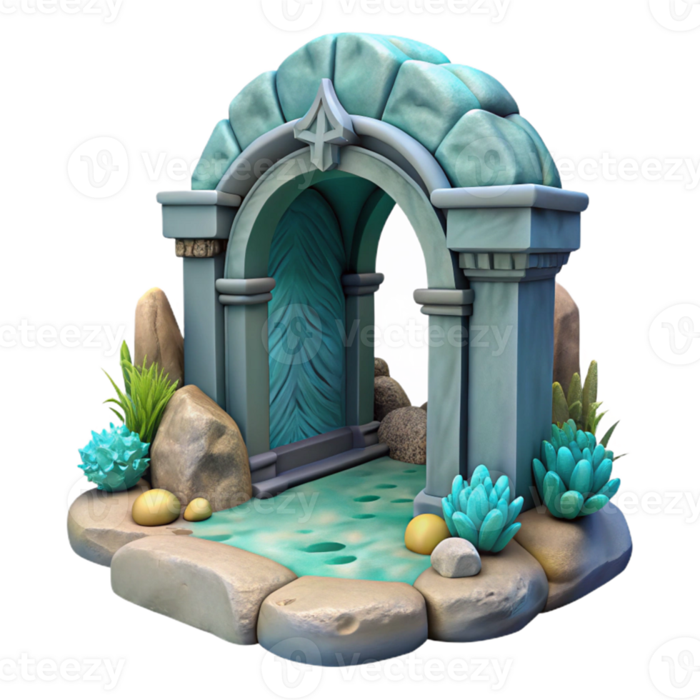 dramatic artistic Ocean Depth Grotto Entrance Transparent Background Cutout high resolution png