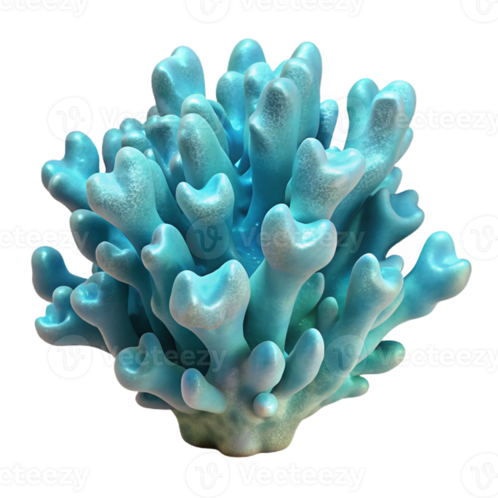 magnificent classic Ocean Depths Bioluminescent Coral Transparent Background authentic png