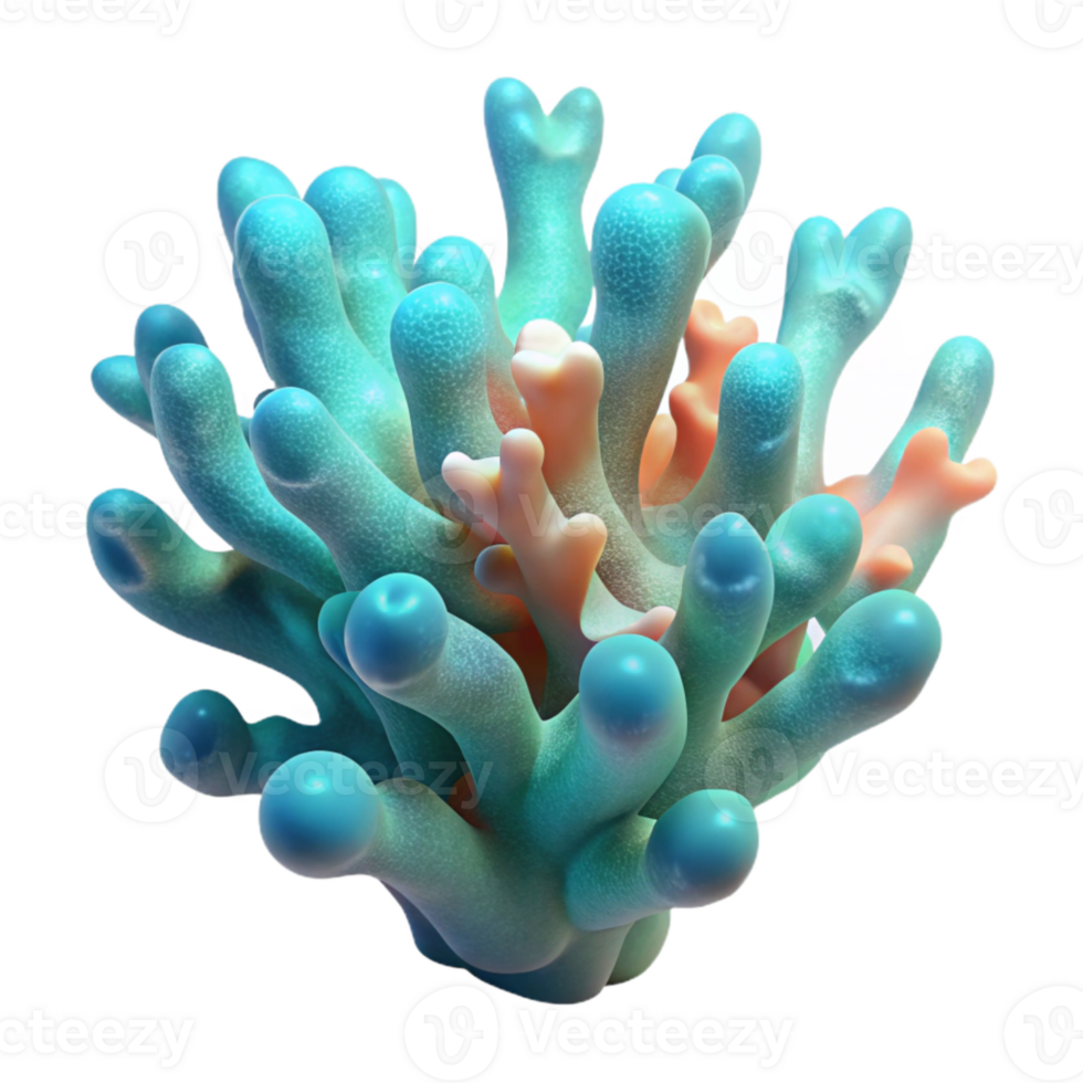impressive modern Ocean Depths Bioluminescent Plants Transparent Background high resolution png