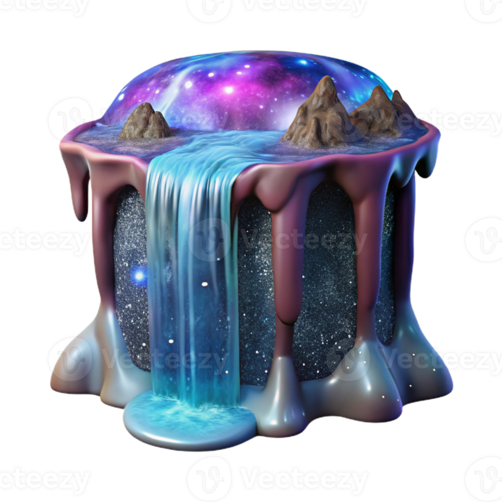 impressive creative Ocean Depths Glowing Grotto Cutout Dark Lighting high quality png
