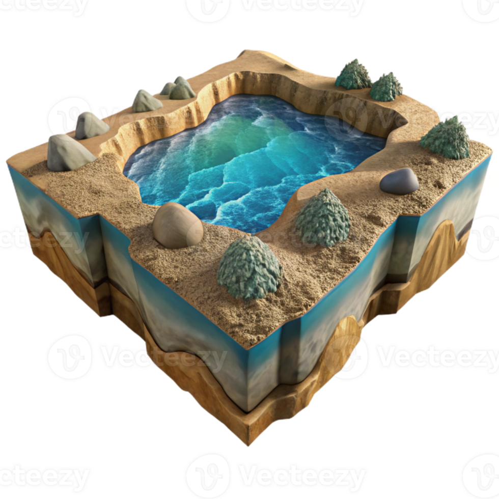 stunning modern Ocean Floor Debris Isolated with Scattered Objects professional png