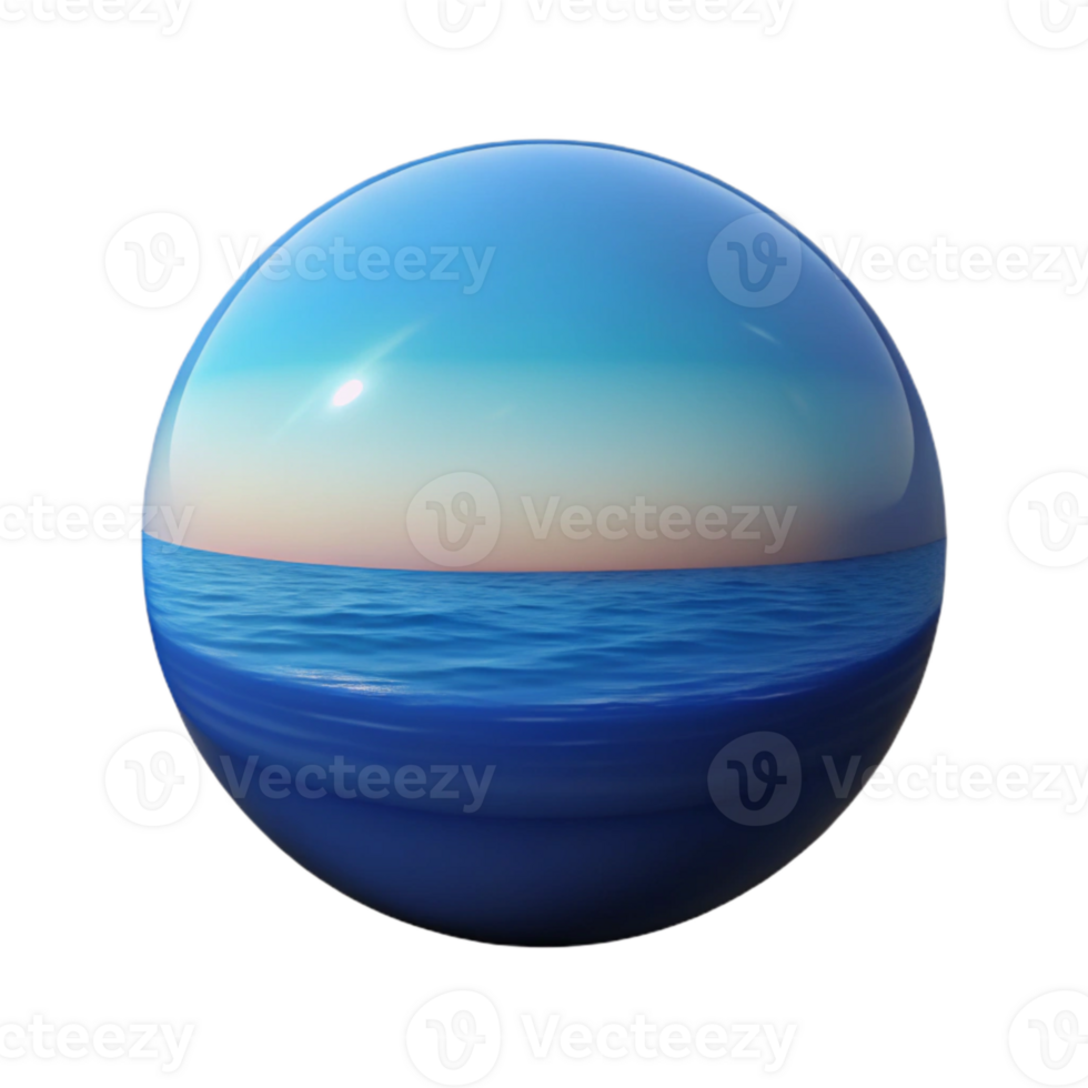 serene abstract Ocean Horizon Isolated Deep Blue Gradient Cutout Element high resolution png