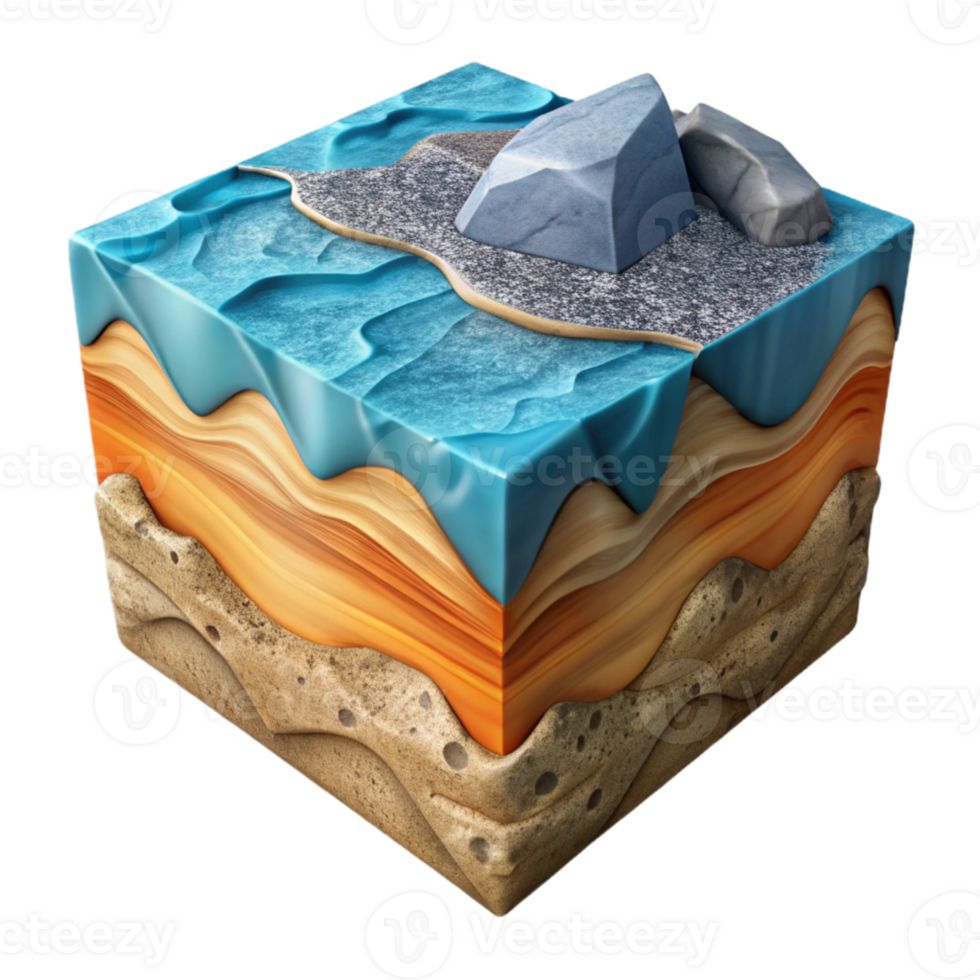 elegant traditional Oceanic Crust Formation Isolated with Detailed Texture genuine png