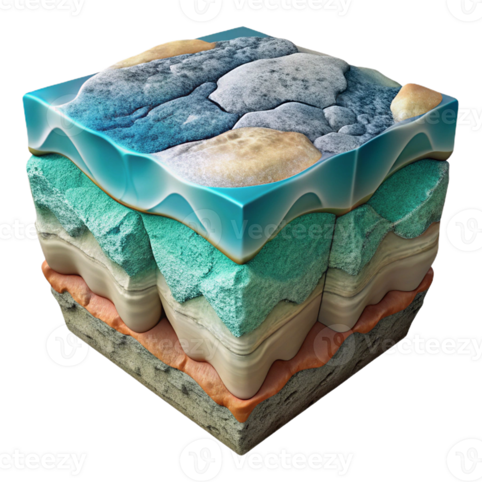 elegant creative Oceanic Crust Formation Isolated with Detailed Texture exclusive png