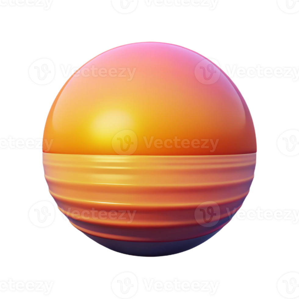vibrant rustic Ocean Sunset Isolated Warm Colors Transparent Background original png