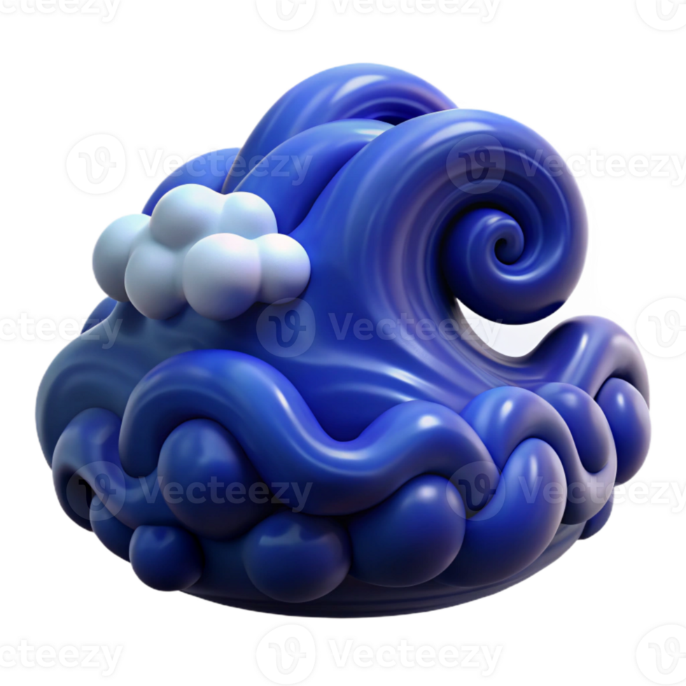 wonderful rustic Ocean Turbulence Isolated with Dark Blue Color Scheme png