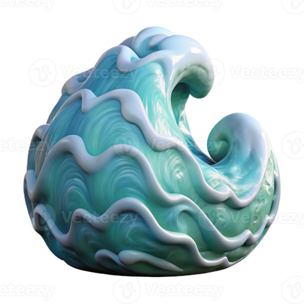 wonderful artistic Ocean Turbulence Side View Isolated Graphic professional png