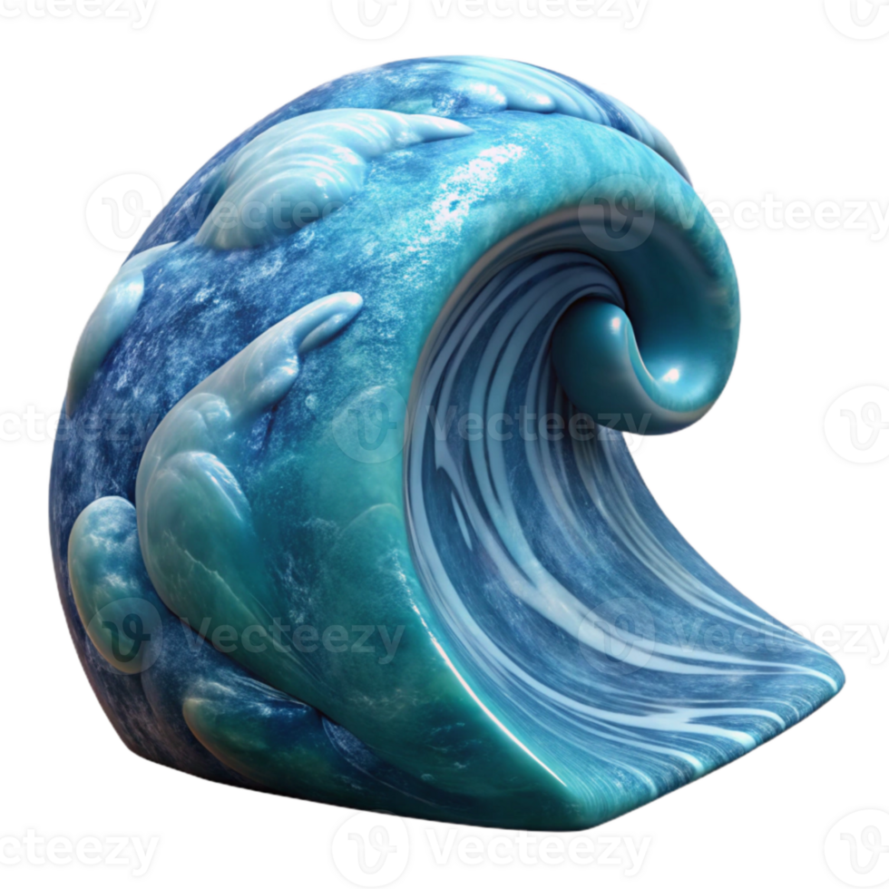 stunning classic Ocean Turbulence Side Angle Isolated with Transparent Background genuine png