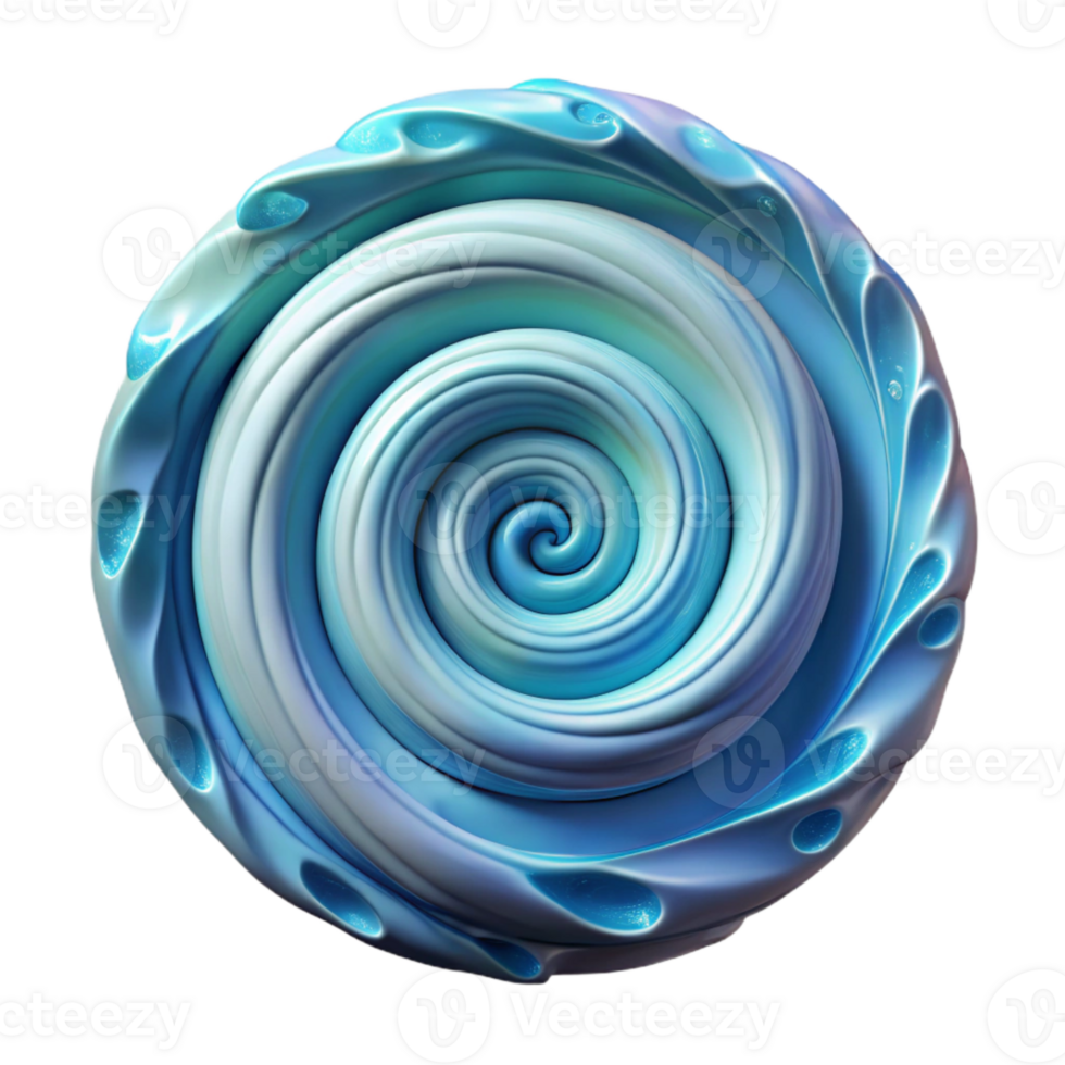 extraordinary creative Ocean Whirlpool Abstract Design Isolated Element high resolution png