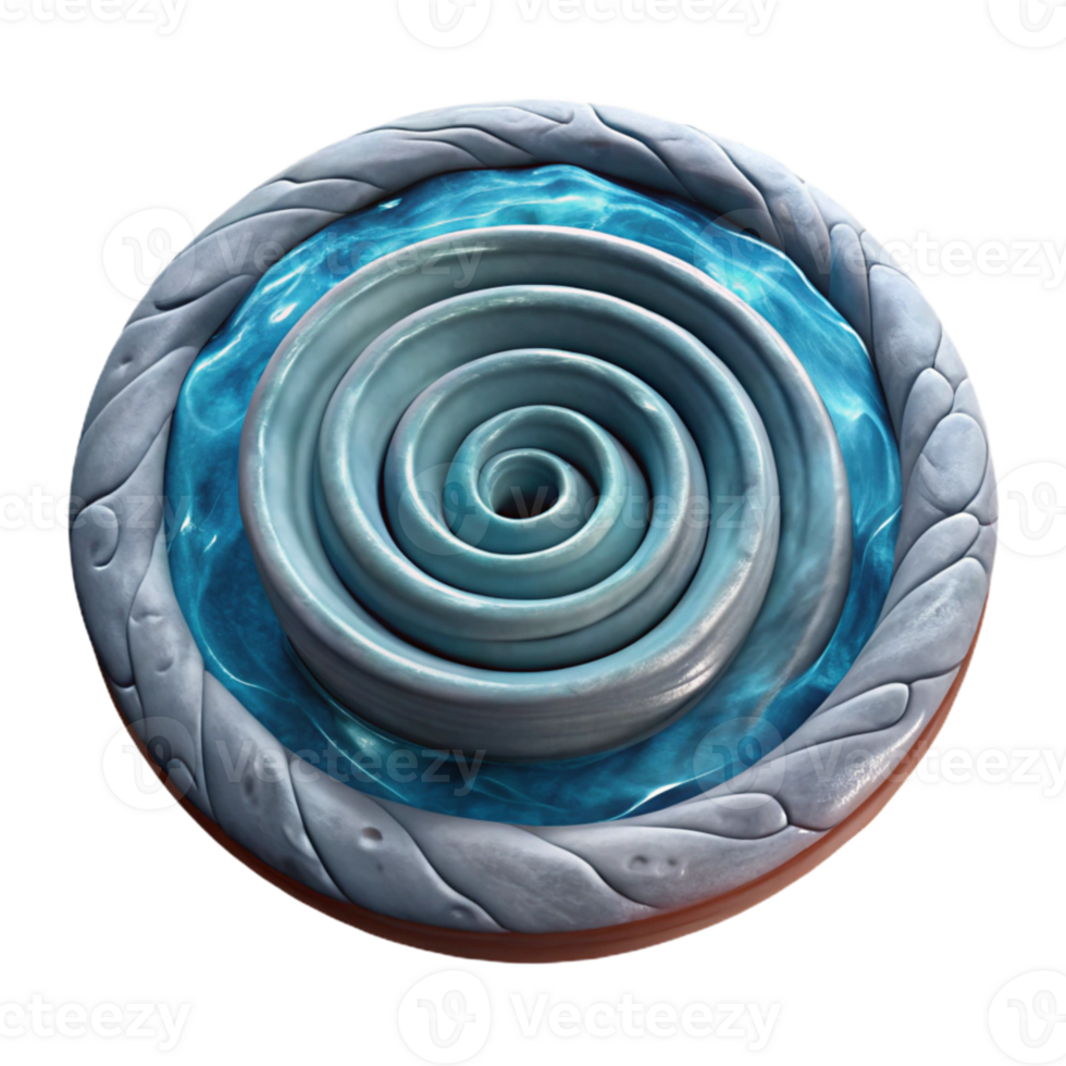 dramatic contemporary Ocean Whirlpool Top Angle Transparent Isolated high quality png