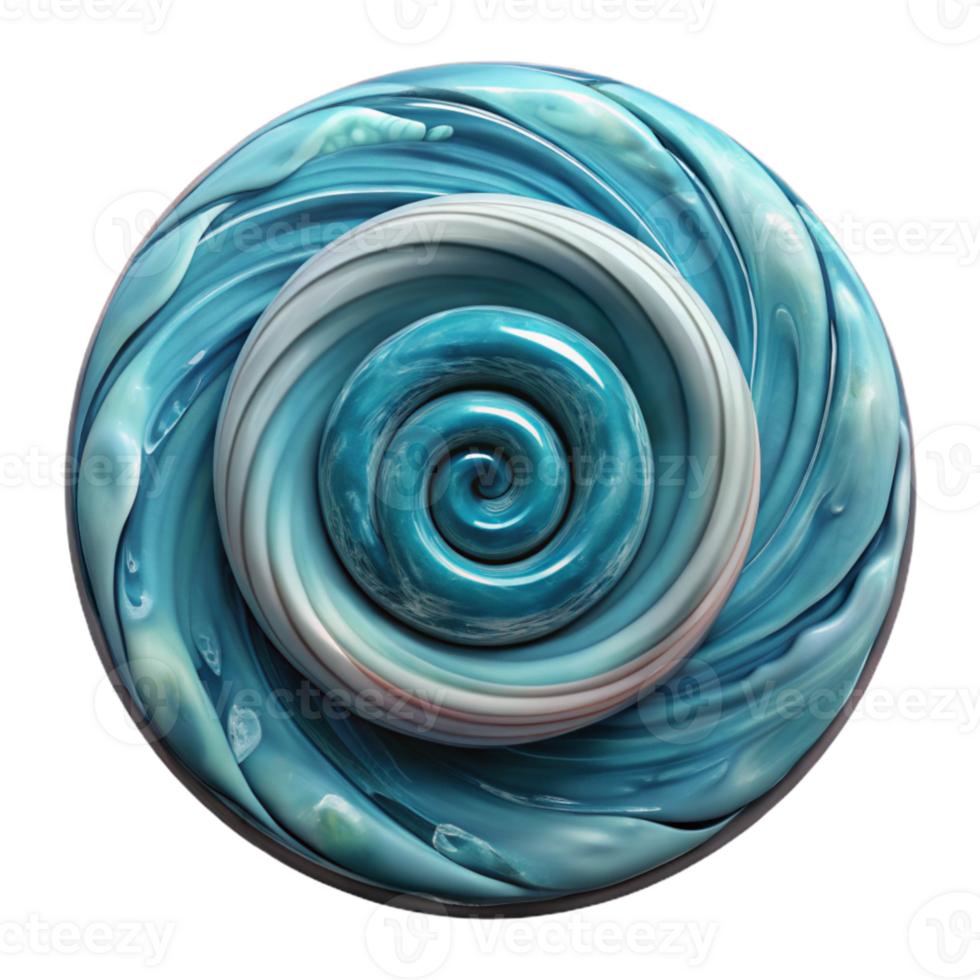 impressive artistic Ocean Whirlpool Abstract Design Isolated Element authentic png