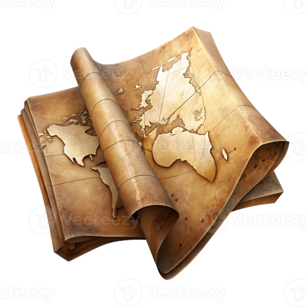 magnificent rustic Old Map Texture Faded Ink Isolated professional png