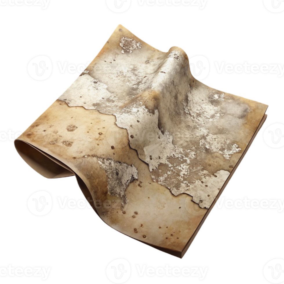 beautiful artistic Old Map Texture Isolated with Faded Ink high resolution png