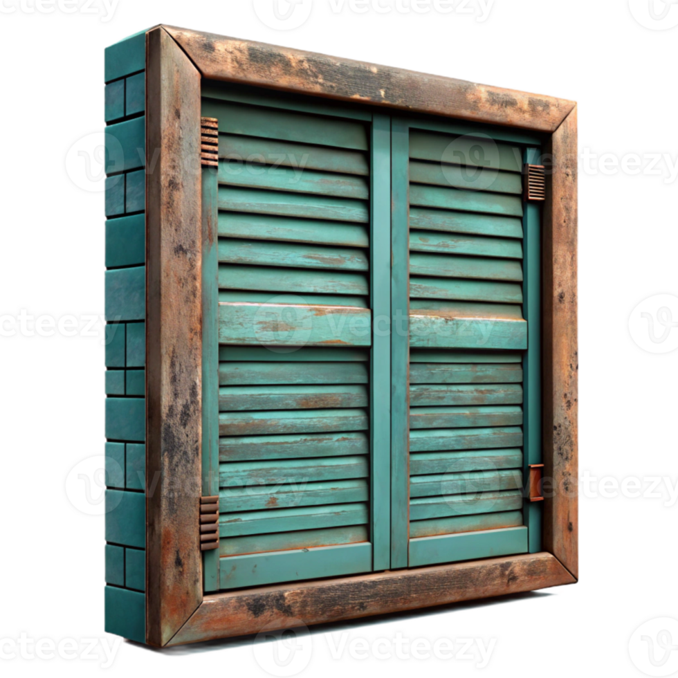 elegant traditional Old Shutter Texture Isolated with Peeling Paint professional png