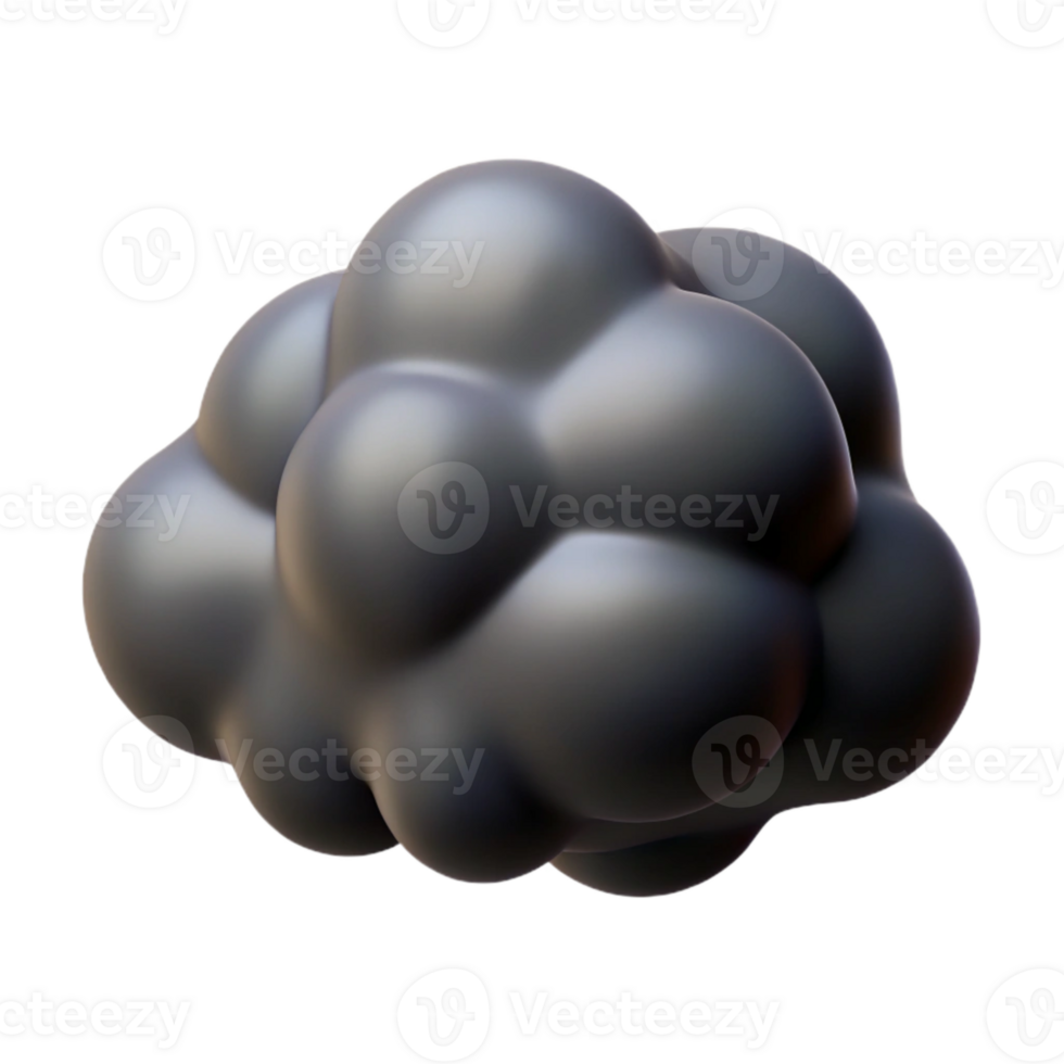 elegant classic Ominous Dark Gray Storm Cloud Isolated Element png