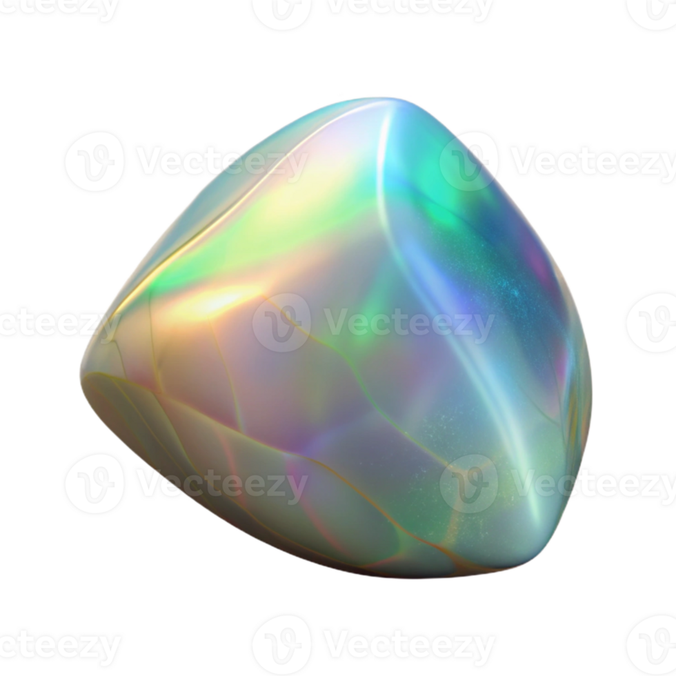 stunning traditional Opal Iridescence Isolated on Transparent Background genuine png
