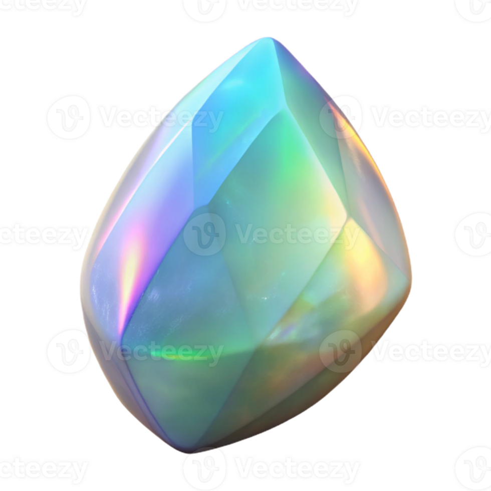 impressive contemporary Opal Iridescence Isolated on Transparent Background genuine png