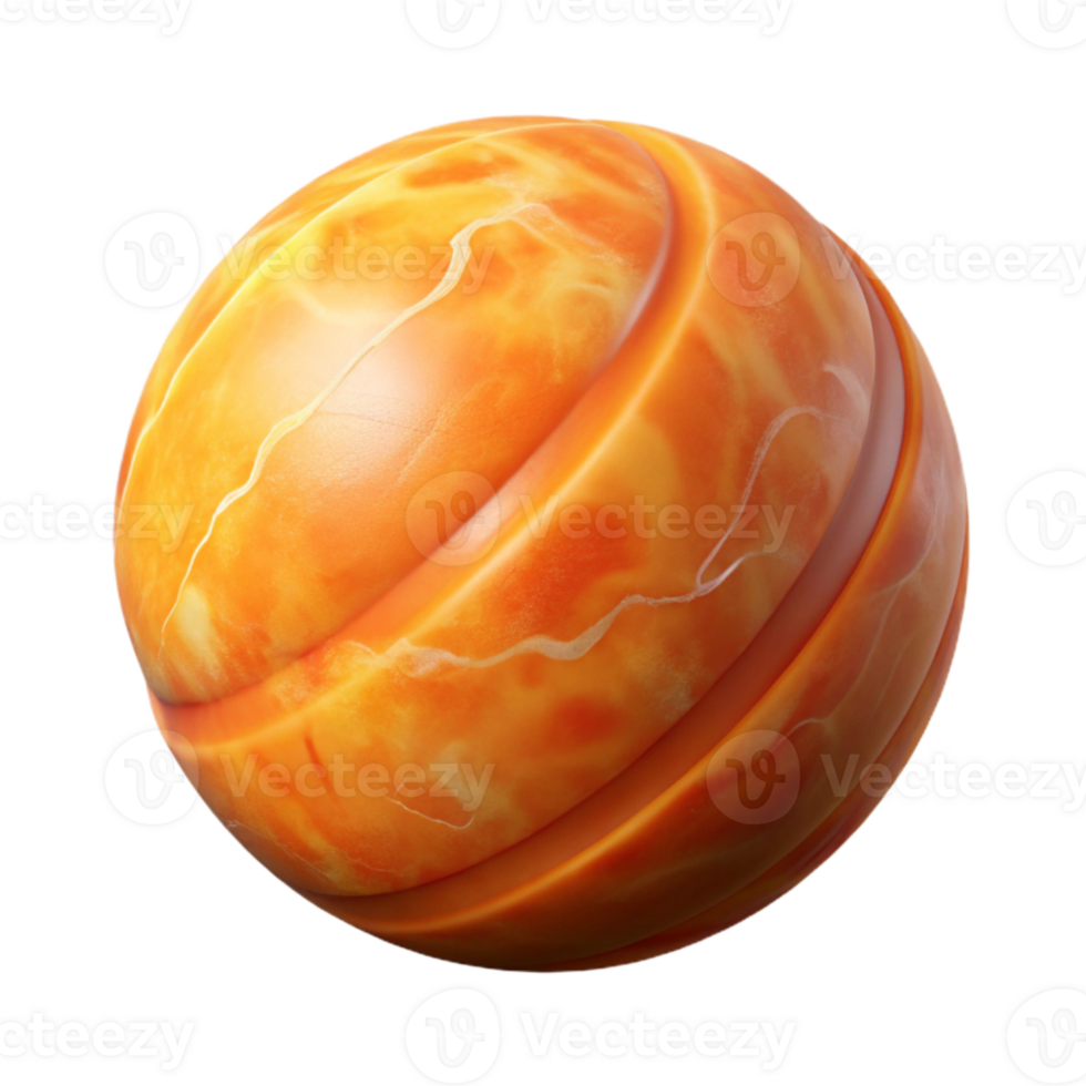extraordinary contemporary Orange Ball in Perpetual Motion Transparent Background premium png