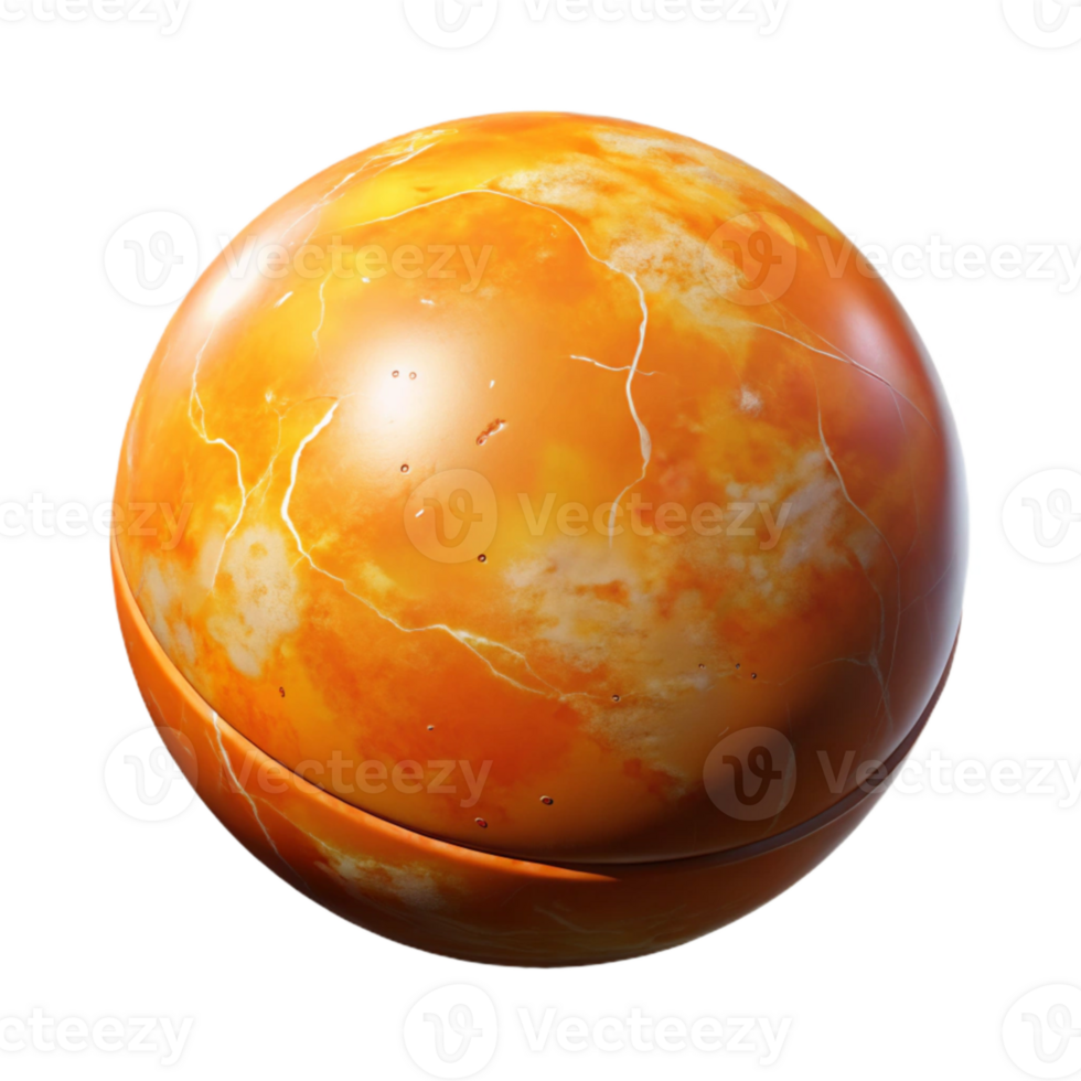 magnificent rustic Orange Ball in Simulated Zero Gravity Transparent Background exclusive png