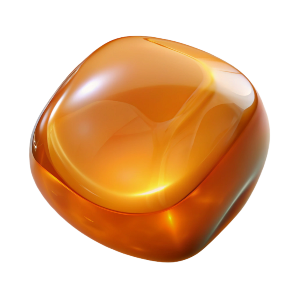 serene classic Orange Light Distorted Glass Reflection Transparent Background png
